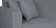 Alba Fabric LHS Sectional Sofa (3 + Lounger) in Ash Grey Colour