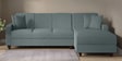 Alba Fabric LHS Sectional Sofa (3 + Lounger) in Ash Grey Colour
