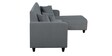 Alba Fabric LHS Sectional Sofa (3 + Lounger) in Ash Grey Colour