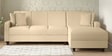 Alba Fabric LHS Sectional Sofa (3 + Lounger) in Beige Colour
