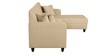 Alba Fabric LHS Sectional Sofa (3 + Lounger) in Beige Colour