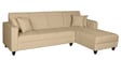 Alba Fabric LHS Sectional Sofa (3 + Lounger) in Beige Colour