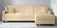 Alba Fabric LHS Sectional Sofa (3 + Lounger) in Beige Colour
