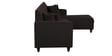 Alba Fabric LHS Sectional Sofa (3 + Lounger) in Chestnut Brown Colour