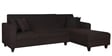 Alba Fabric LHS Sectional Sofa (3 + Lounger) in Chestnut Brown Colour