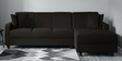 Alba Fabric LHS Sectional Sofa (3 + Lounger) in Chestnut Brown Colour