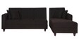 Alba Fabric LHS Sectional Sofa (3 + Lounger) in Chestnut Brown Colour
