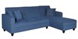 Alba Fabric LHS Sectional Sofa (3 + Lounger) in Denim Blue Colour