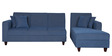 Alba Fabric LHS Sectional Sofa (3 + Lounger) in Denim Blue Colour