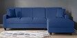 Alba Fabric LHS Sectional Sofa (3 + Lounger) in Denim Blue Colour