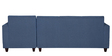 Alba Fabric LHS Sectional Sofa (3 + Lounger) in Denim Blue Colour