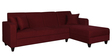 Alba Fabric LHS Sectional Sofa (3 + Lounger) in Garnet Red Colour