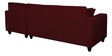Alba Fabric LHS Sectional Sofa (3 + Lounger) in Garnet Red Colour