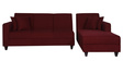Alba Fabric LHS Sectional Sofa (3 + Lounger) in Garnet Red Colour