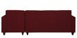 Alba Fabric LHS Sectional Sofa (3 + Lounger) in Garnet Red Colour