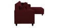 Alba Fabric LHS Sectional Sofa (3 + Lounger) in Garnet Red Colour