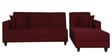 Alba Fabric LHS Sectional Sofa (3 + Lounger) in Garnet Red Colour