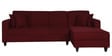 Alba Fabric LHS Sectional Sofa (3 + Lounger) in Garnet Red Colour