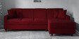 Alba Fabric LHS Sectional Sofa (3 + Lounger) in Garnet Red Colour