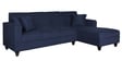 Alba Fabric LHS Sectional Sofa (3 + Lounger) in Navy Blue Colour