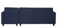Alba Fabric LHS Sectional Sofa (3 + Lounger) in Navy Blue Colour