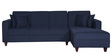 Alba Fabric LHS Sectional Sofa (3 + Lounger) in Navy Blue Colour