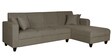 Alba Fabric LHS Sectional Sofa (3 + Lounger) in Sandy Brown Colour