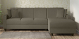Alba Fabric LHS Sectional Sofa (3 + Lounger) in Sandy Brown Colour