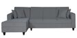Alba Fabric RHS Sectional Sofa (3 + Lounger) in Ash Grey Colour