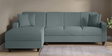 Alba Fabric RHS Sectional Sofa (3 + Lounger) in Ash Grey Colour