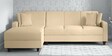 Alba Fabric RHS Sectional Sofa (3 + Lounger) in Beige Colour