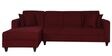 Alba Fabric RHS Sectional Sofa (3 + Lounger) in Garnet Red Colour
