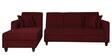 Alba Fabric RHS Sectional Sofa (3 + Lounger) in Garnet Red Colour