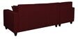 Alba Fabric RHS Sectional Sofa (3 + Lounger) in Garnet Red Colour
