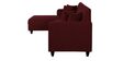 Alba Fabric RHS Sectional Sofa (3 + Lounger) in Garnet Red Colour