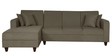 Alba Fabric RHS Sectional Sofa (3 + Lounger) in Sandy Brown Colour