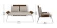 Alba Wicker 2+1 Seater Sofa with Table In Beige Colour