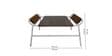 Alba Wicker 2+1 Seater Sofa with Table In Beige Colour