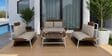 Alba Wicker 2+1 Seater Sofa with Table In Beige Colour