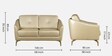 Albert Leather 2 Seater  Sofa In Beige Colour