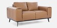 Alberta Half Leather 2 seater Sofa In Husk Brown Colour