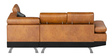 Aldano Leatherette Corner Sofa in Tan-Black Colour in L Shape
