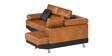 Aldano Leatherette Corner Sofa in Tan-Black Colour in L Shape
