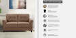 Aldrin Fabric 2 Seater Sofa In Brown Colour