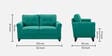 Aldrin Fabric 2 Seater Sofa In Cerulean Blue Colour