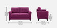 Aldrin Fabric 2 Seater Sofa In Mulberry Colour