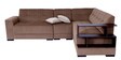 Aleena 6 Seater LHS Sectional Sofa in Brown Colour