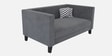 Alejandro Velvet 2 Seater Sofa In Carbon Grey Colour