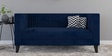 Alejandro Velvet 2 Seater Sofa In Midnight Blue Colour