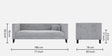 Alejandro Velvet 3 Seater Sofa In Cool Grey Colour